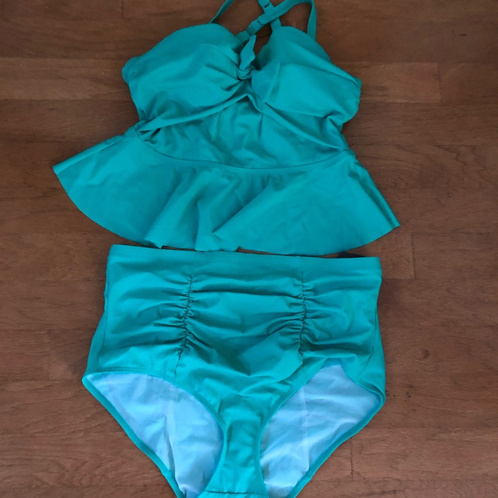 Green torrid bathing suit